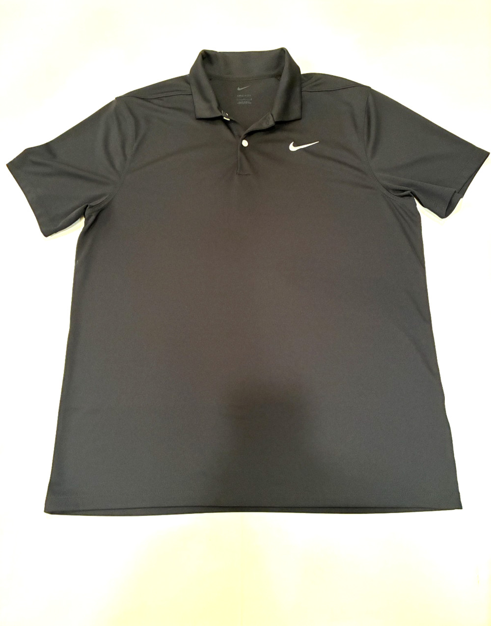 NIKE Dri-Fit Men's Polo Size L Black